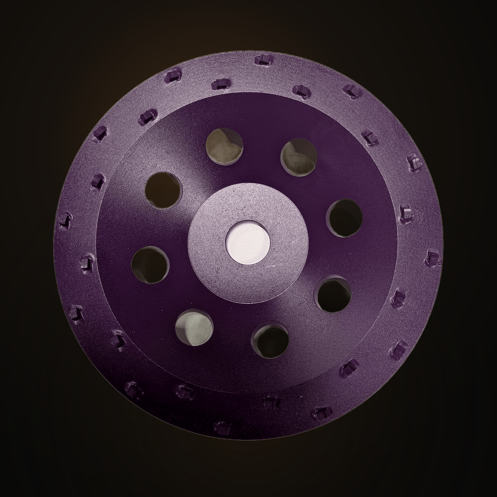 Diamant-Schleiftopf violett gelocht