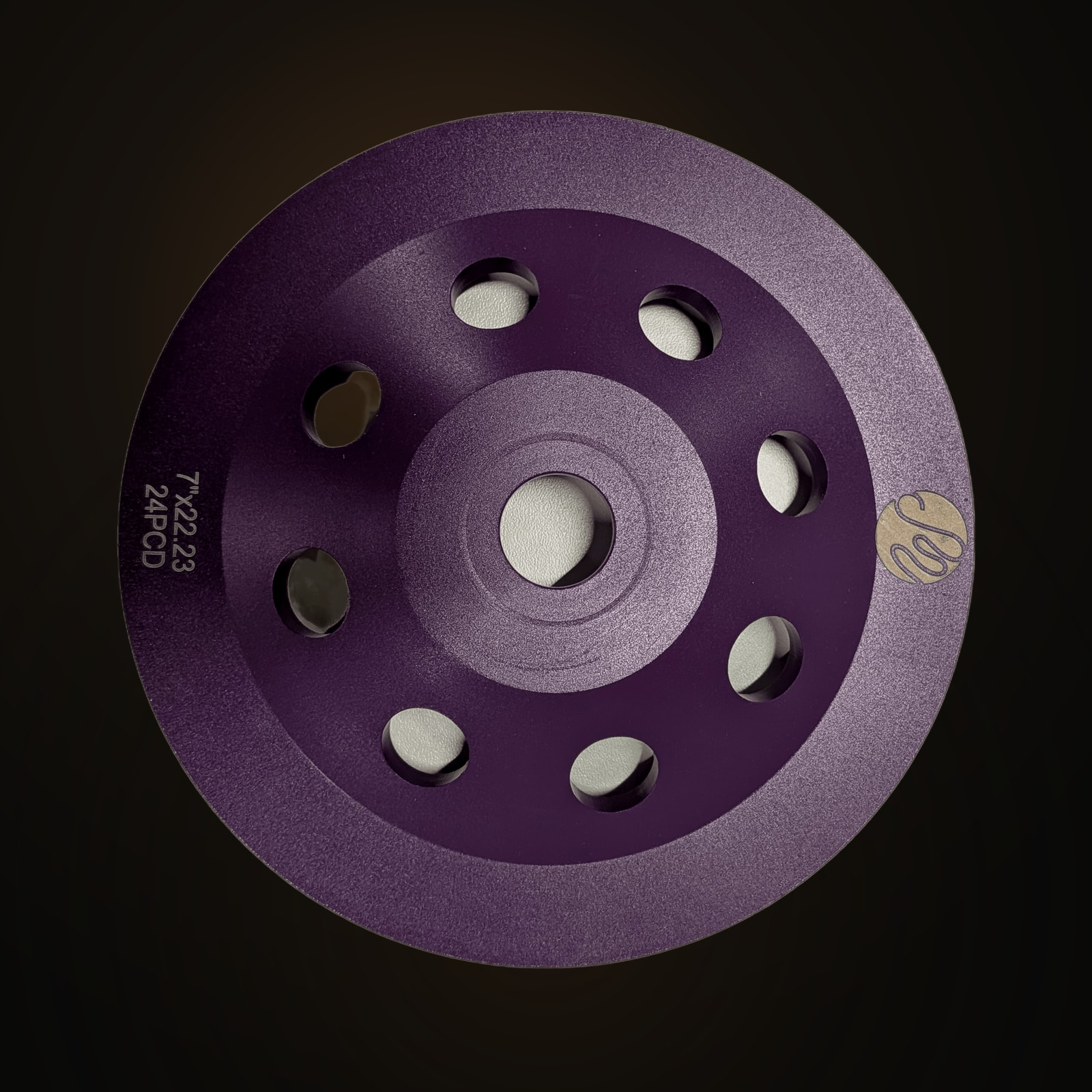 Diamant-Schleiftopf violett gelocht 2