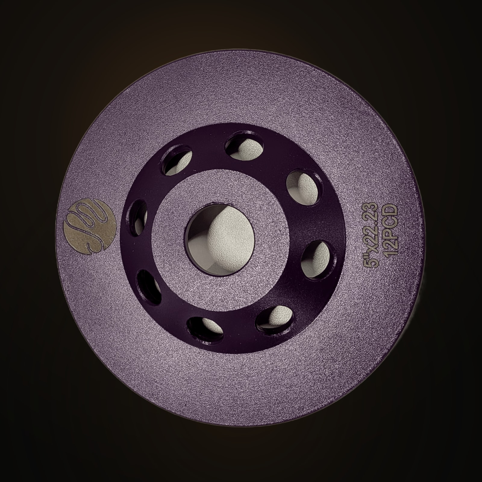 Diamant-Schleiftopf violett gelocht 4